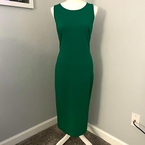 GUESS Women’s Emerald Green Criss-Cross Back Sleeveless Body Con Dress Sz. L